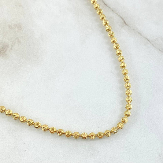 Cadena Militar Media Luna 21.85gr / 65cm / Oro Amarillo Nac.Esp. 18K