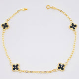 Pulso Aro Seguido Trebol Doble Faz 2.4gr / 19cm / 8mm Oro Amarillo 18K * Pulso Aro Seguido Trebol Doble Faz 2.4gr / 19cm / 8mm Oro Amarillo 18K *