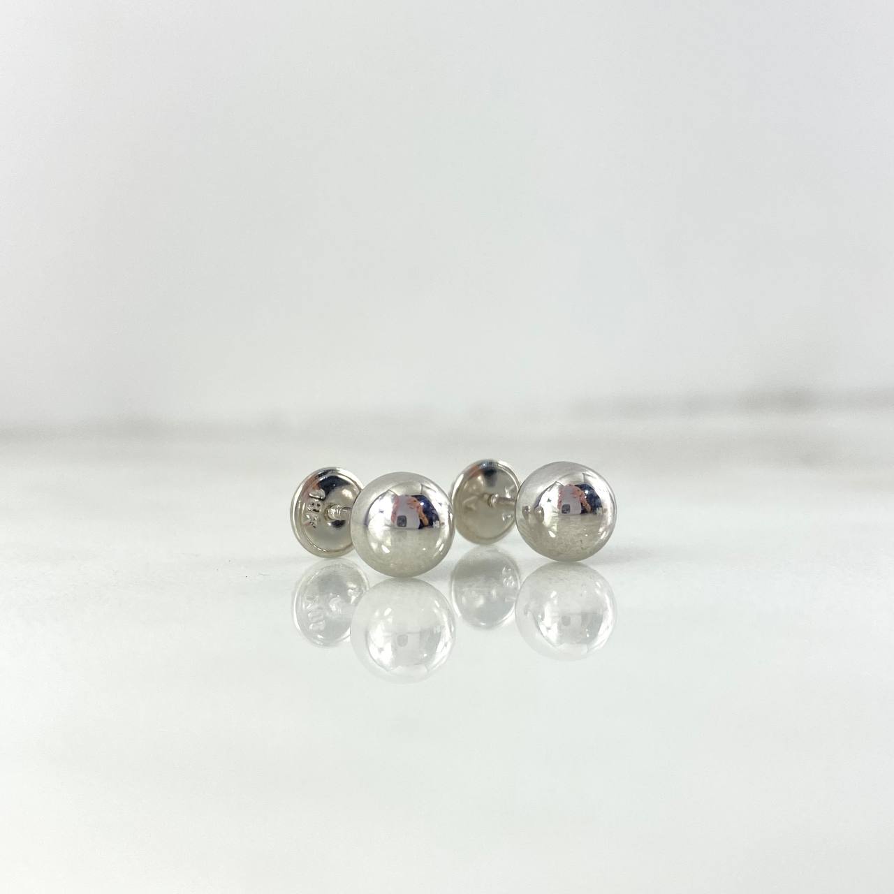 Topos Bola 0.7gr / 6mm Lisa Oro Blanco Topos Bola 0.7gr / 6mm Lisa Oro Blanco