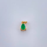 Dije Gota Esmeralda 0.9gr / 1.2cm / Oro Amarillo 18K & Dije Gota Esmeralda 0.9gr / 1.2cm / Oro Amarillo 18K &