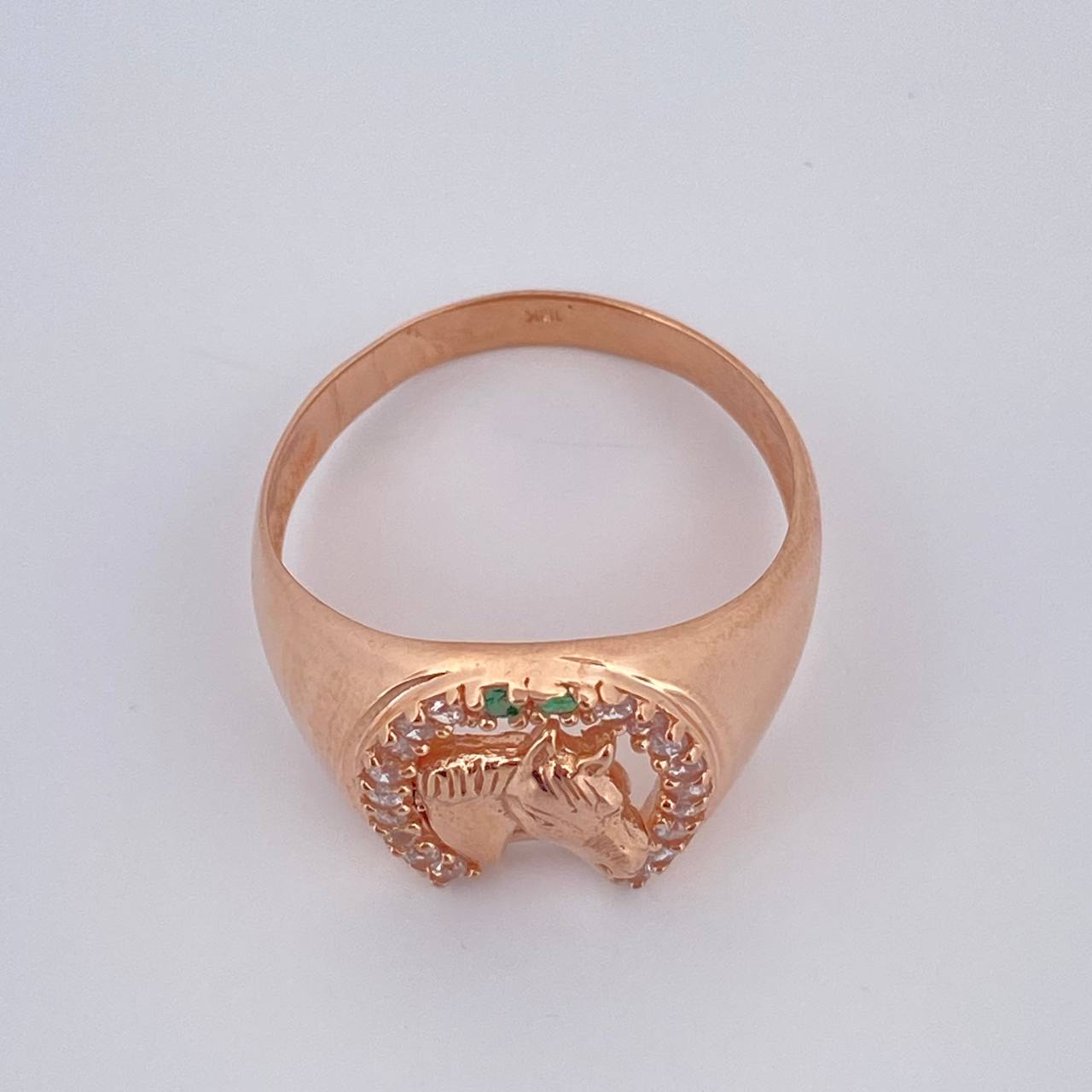Anillo Herradura Caballo 4.9gr / T10 1/2 / Oro Rosa 18K % Anillo Herradura Caballo 4.9gr / T10 1/2 / Oro Rosa 18K %