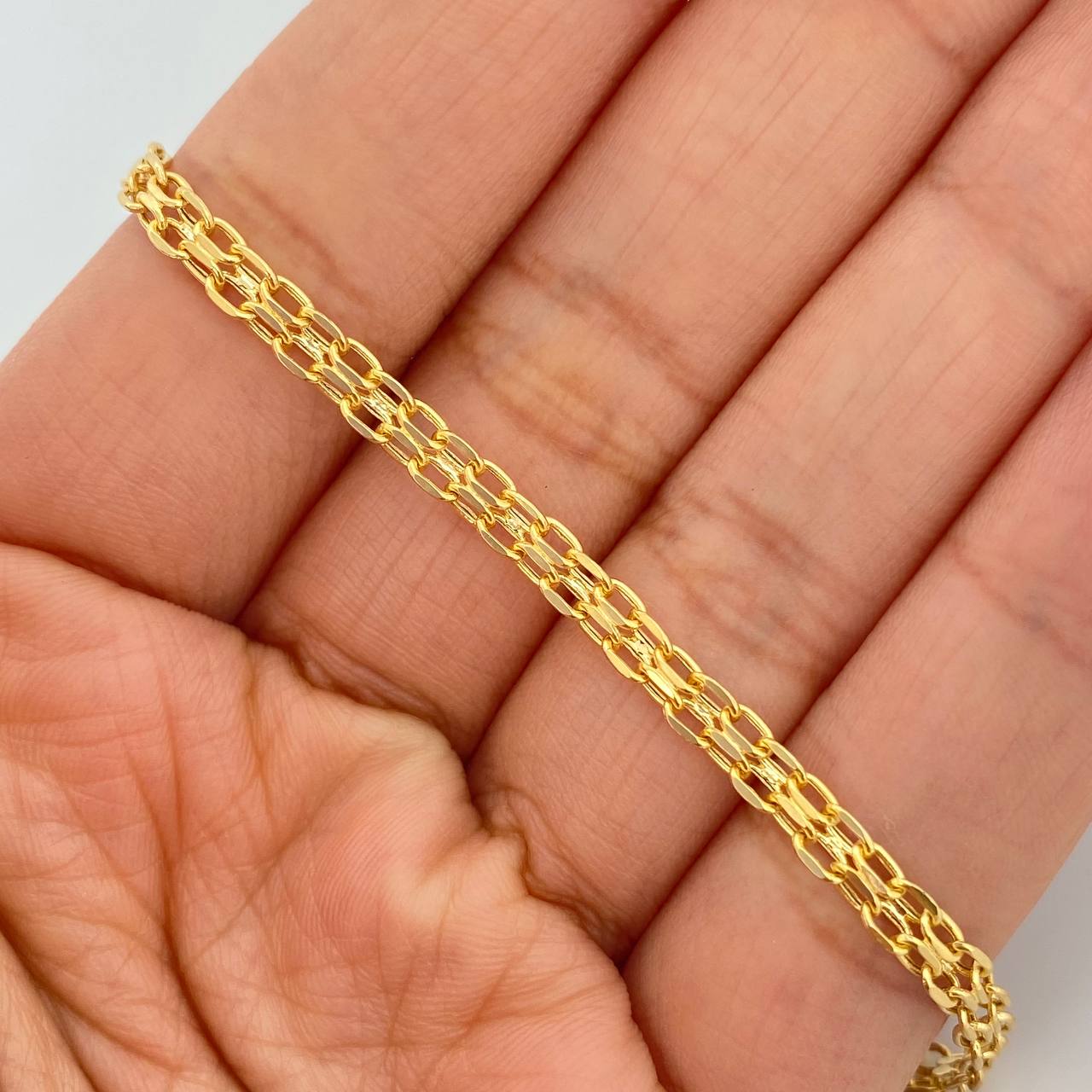 Pulso China 2.5gr / 17cm / 3.7mm Oro Amarillo +1 18K % Pulso China 2.5gr / 17cm / 3.7mm Oro Amarillo +1 18K %