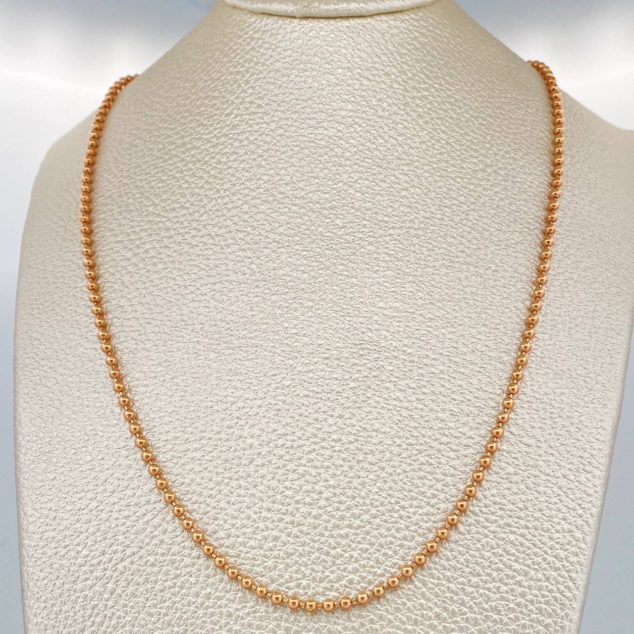 Cadena Militar 10.4gr / 50.5cm / 2mm Oro Rosa +3 18K % Cadena Militar 10.4gr / 50.5cm / 2mm Oro Rosa +3 18K %