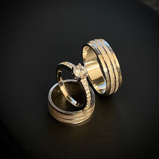 Argollas anillos matrimonio por Fabricacion Bajo Pedido con Solitario 16gr