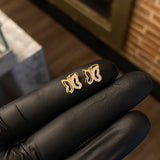 Dije Mariposa 0.5gr / 1.1cm Circones Blancos Oro Amarillo Dije Mariposa 0.5gr / 1.1cm Circones Blancos Oro Amarillo