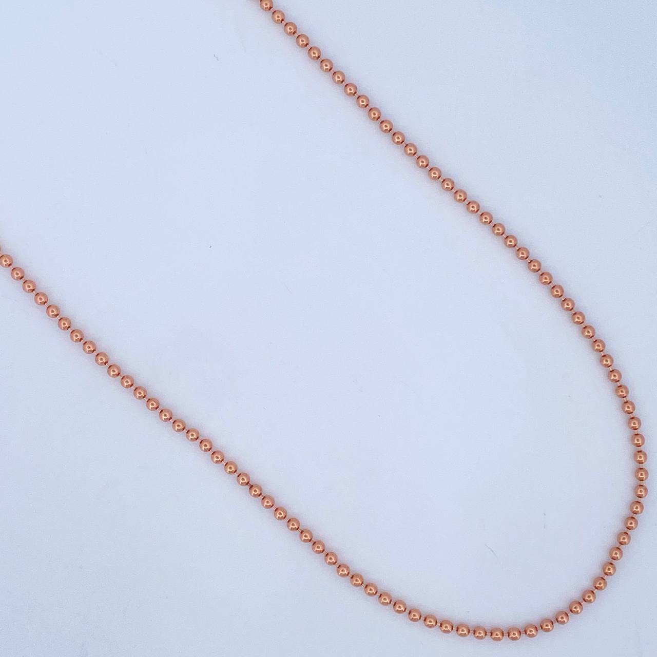 Cadena Militar 10.15gr / 61cm / Oro Rosa +3 18K &