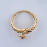 Anillo Mariposas Doble Carril 2.35gr / T6 1/4 / Oro Amarillo 18K &