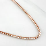 Cadena Veneciana 16.4 g / 70 cm / 1.8 mm Dos Oros Blanco Rosa 18K