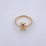 Anillo Oso Corbatin 2.3gr / T7 3/4 / Oro 18K $