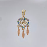 Dije Corazon Atrapasueños 1.5 g / 2.8 cm Dos Oros Amarillo Rosa 18K