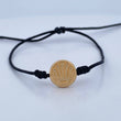 Pulsera Tejida Negra Corona Rx 0.55gr / Oro Amarillo 18K $
