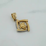 Dije Medusa 4.15 g / 3 cm Dos Oros Amarillo Blanco 18K