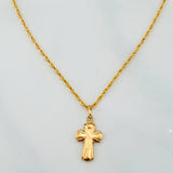 Set Cadena Lazo + Dije Cruz Templaria / 1,35 gr / 45 cm Oro Amarillo 18K