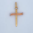 Dije Cruz Clavo 6.25gr / 5.8cm / Tres Oros 18K $
