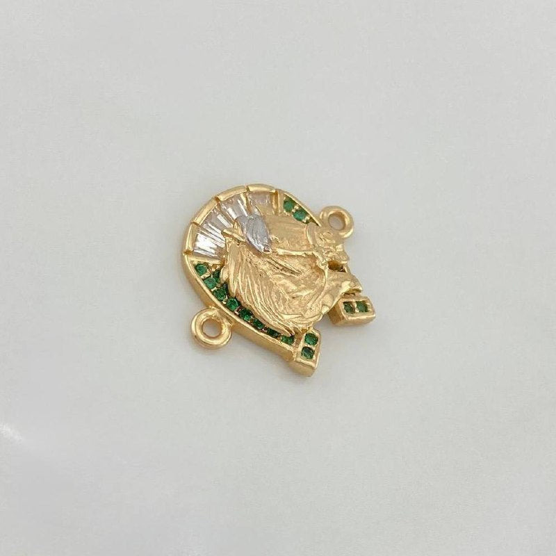 Herraje Herradura Caballo 2.05 g / 1.8 cm Dos Oros Amarillo Blanco 18K