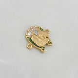 Herraje Herradura Caballo 2.05 g / 1.8 cm Dos Oros Amarillo Blanco 18K