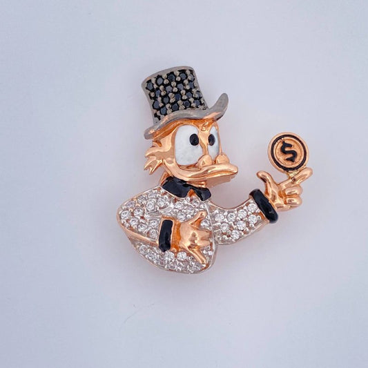 Herraje Pato Inspirado 4.1gr / 2.4cm / Tres Oros 18K $