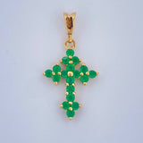 Dije Cruz Punta Trebol 0.95gr / 2.4cm / Oro Amarillo 18K &