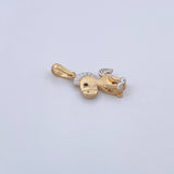Dije Caballo Articulado 1.9gr / 2.5cm / Oro 18K &