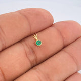 Dije Bisel Esmeralda 0.3gr / 0.8cm / Oro Amarillo 18K %