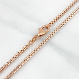 Cadena Veneciana 17.8 g / 60.2 cm / 2 mm Dos Oros Blanco Rosa 18K