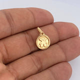 Dije Medalla Oso 0.95gr / 2cm / Oro Amarillo 18K &
