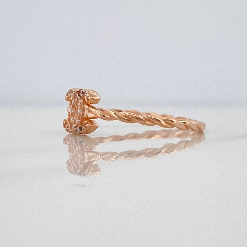 Anillo Ola Cruzada 1.45 g / T6 3/4 Oro Rosa 18K