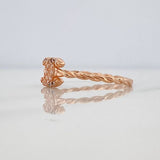 Anillo Ola Cruzada 1.45 g / T6 3/4 Oro Rosa 18K