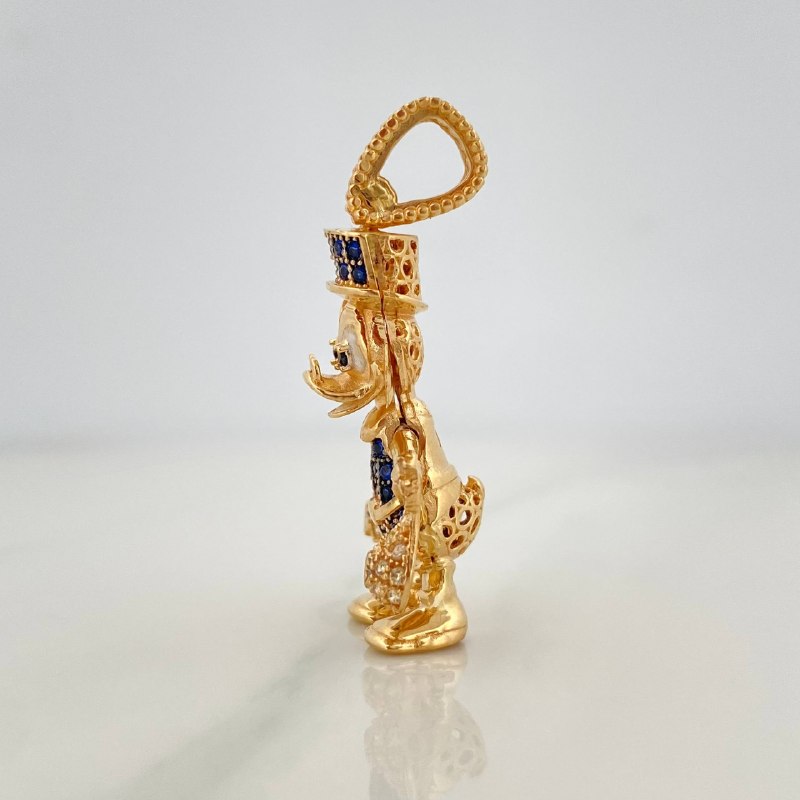 Dije Pato Bolsa Dinero 5.6 g / 3.5 cm Oro Amarillo 18K