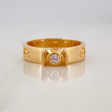 Anillo Solitario Tornillo 3.7 g / T6 3/4 Oro Amarillo 18K