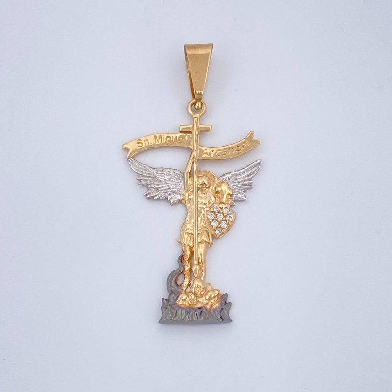 Dije San Miguel Arcángel 2.45gr / 4.1cm / Tres Oros 18K $