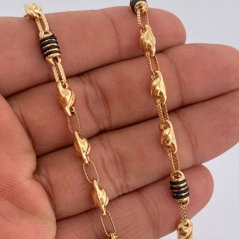 Cadena Rustica Barril 15.4gr / 61.5cm / Oro Amarillo 18K &