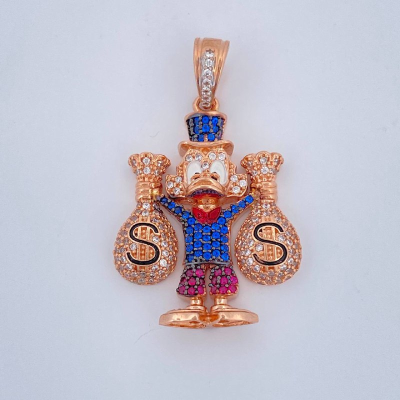 Dije Pato Bolsas De Dinero 9.35gr / 4cm / Tres Oros 18K $