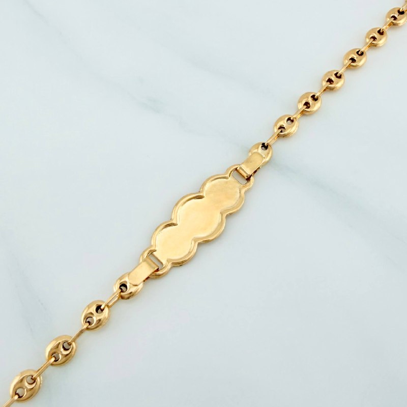 Pulso Bebé Gc Placa Nube 1.55 g / 12.5 cm / 3.3 mm Oro Amarillo 18K