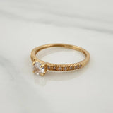 Anillo Solitario Churumbela 1.4gr / T5 1/2 / 2.2cm / Oro Amarillo 18K $