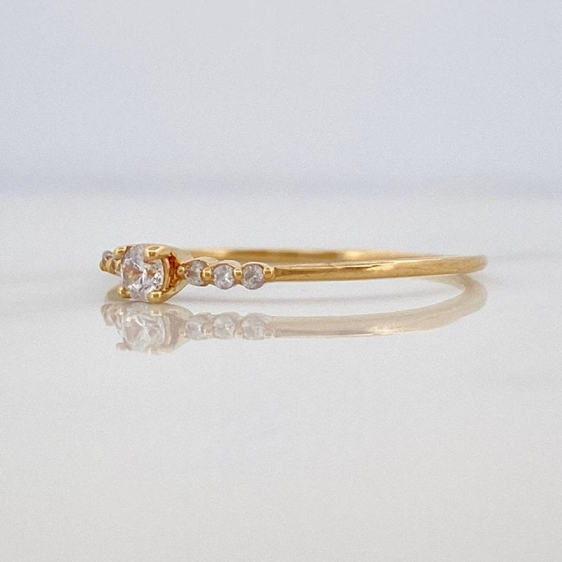 Anillo Solitario Churumbela 1 g / T7 1/4 Oro Amarillo 18K