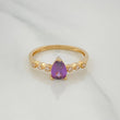 Anillo Solitario Gota 2.15 g / T7 Oro Amarillo 18K