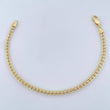 Pulso Ice 6.6gr / 19.5cm / Dos Oros Amarillo Blanco +4 14K Italy $