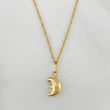 Set Cadena Singapur + Dije Luna / 1,2 gr / 40 cm Oro Amarillo 18K