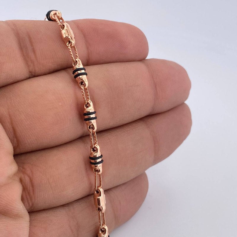 Pulso Rustico Barril 4.3gr / 21cm / Oro 18K &