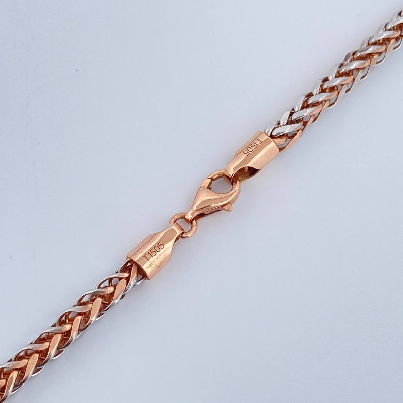 Cadena Franco 17.25gr / 60cm / Dos Oros Blanco Rosa +3 18K %