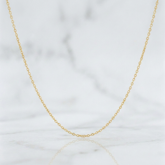 Cadena Aro Seguido 1.25g / 50cm / 0.9mm Oro Amarillo 18K