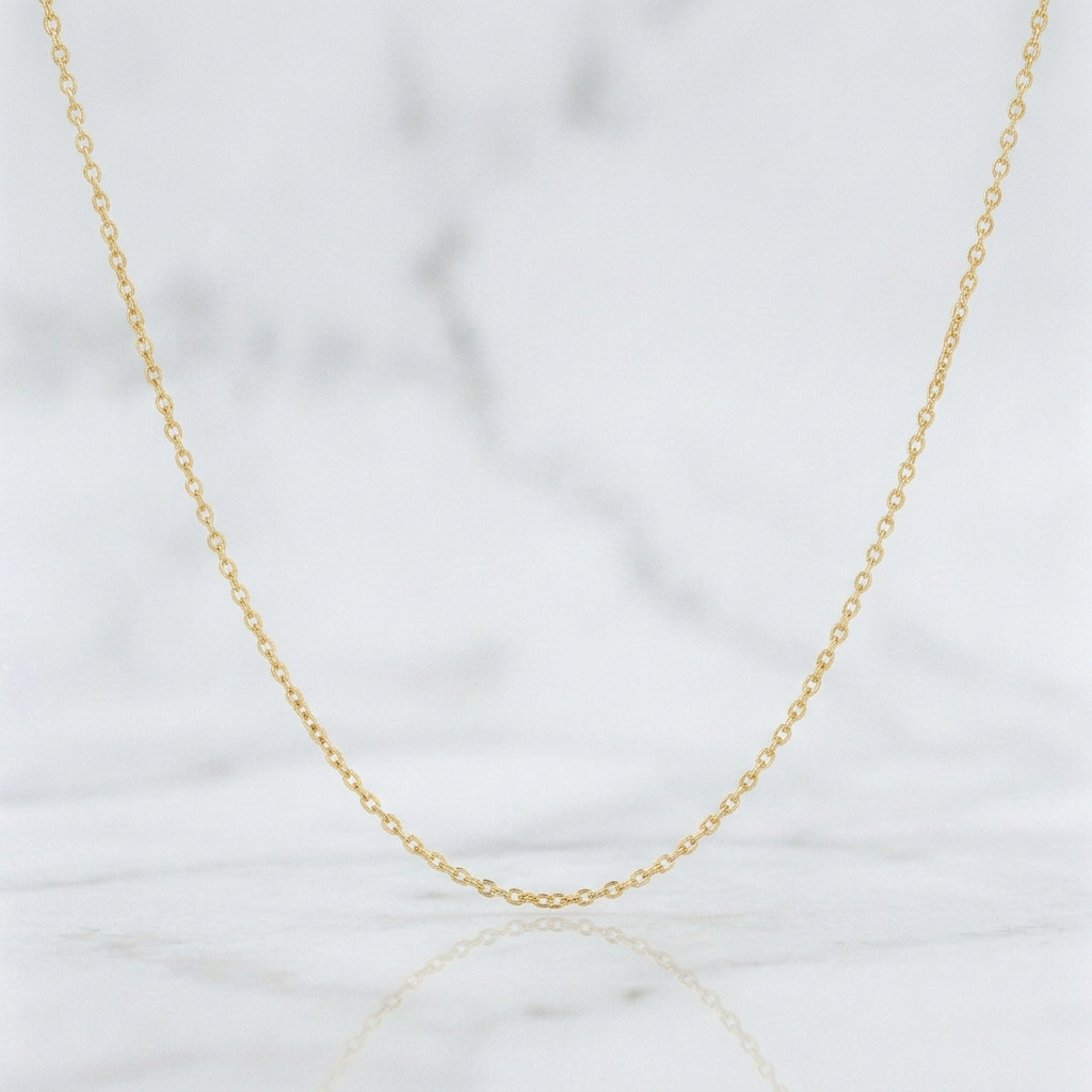 Cadena Aro Seguido 1.25g / 50cm / 0.9mm Oro Amarillo 18K