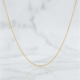 Cadena Aro Seguido 1.25 g / 49.8 cm / 0.9 mm Oro Amarillo 18K