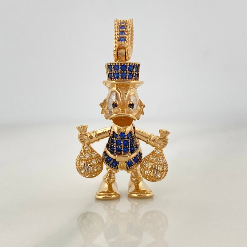 Dije Pato Bolsa Dinero 5.6 g / 3.5 cm Oro Amarillo 18K