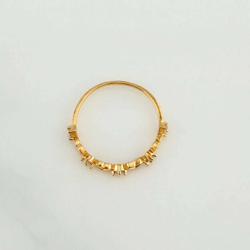 Anillo Carril Corazones Interceptos 1.45 g / T7 3/4 Oro Amarillo 18K