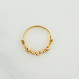 Anillo Carril Corazones Interceptos 1.45 g / T7 3/4 Oro Amarillo 18K