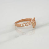 Anillo Tribal Cruzado 1.1 g / T7 1/4 Oro Rosa 18K