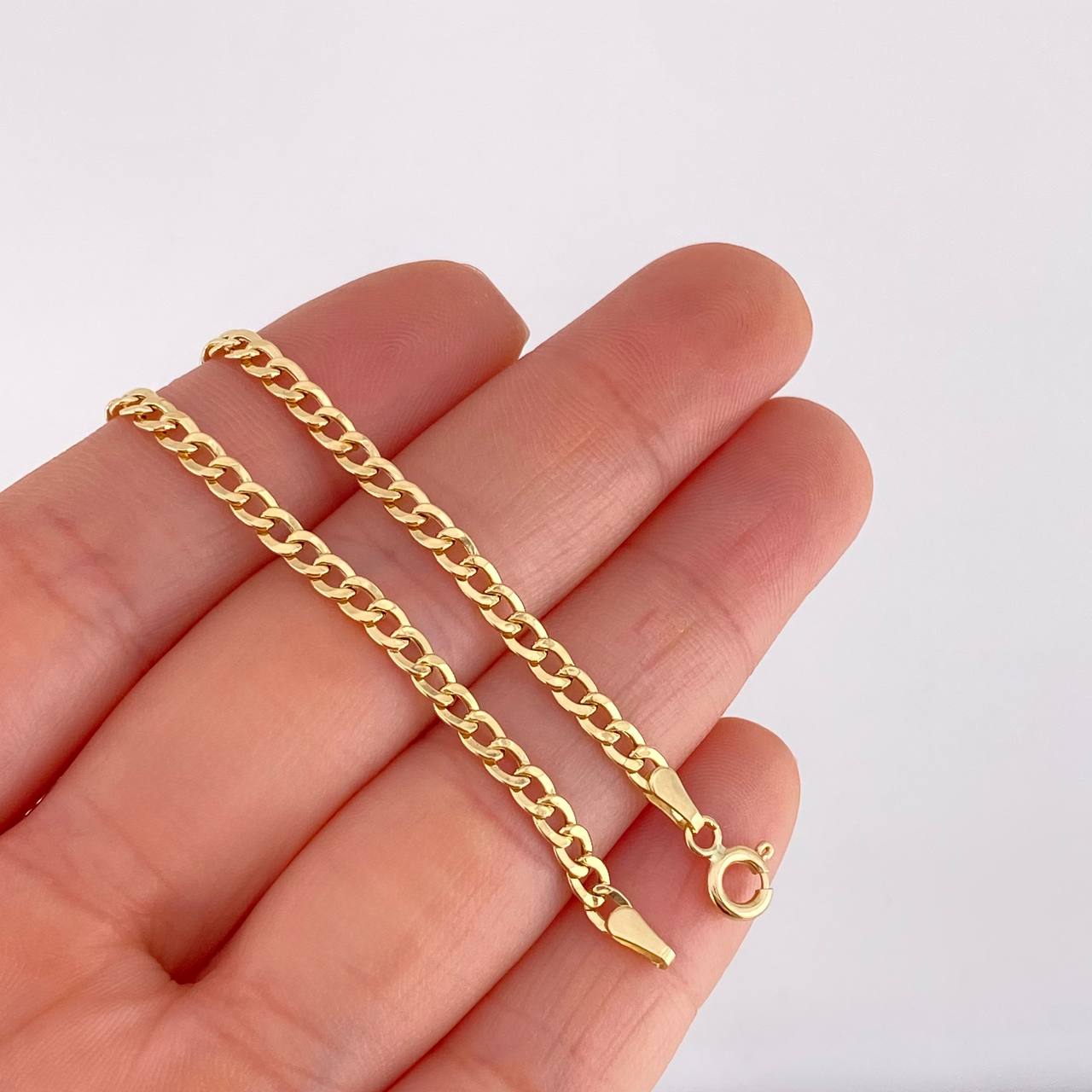 Pulso Cubano 1.6g / 19.2cm / 3.2mm Oro Amarillo 18K