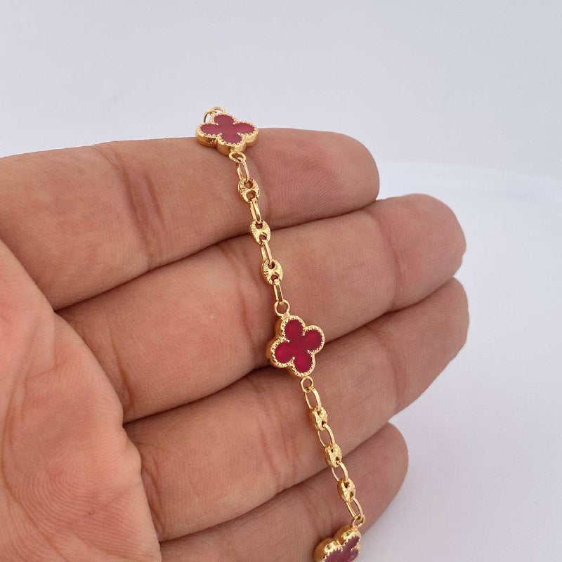 Pulso Trebol Gc 4gr / 18cm / Oro 18K &